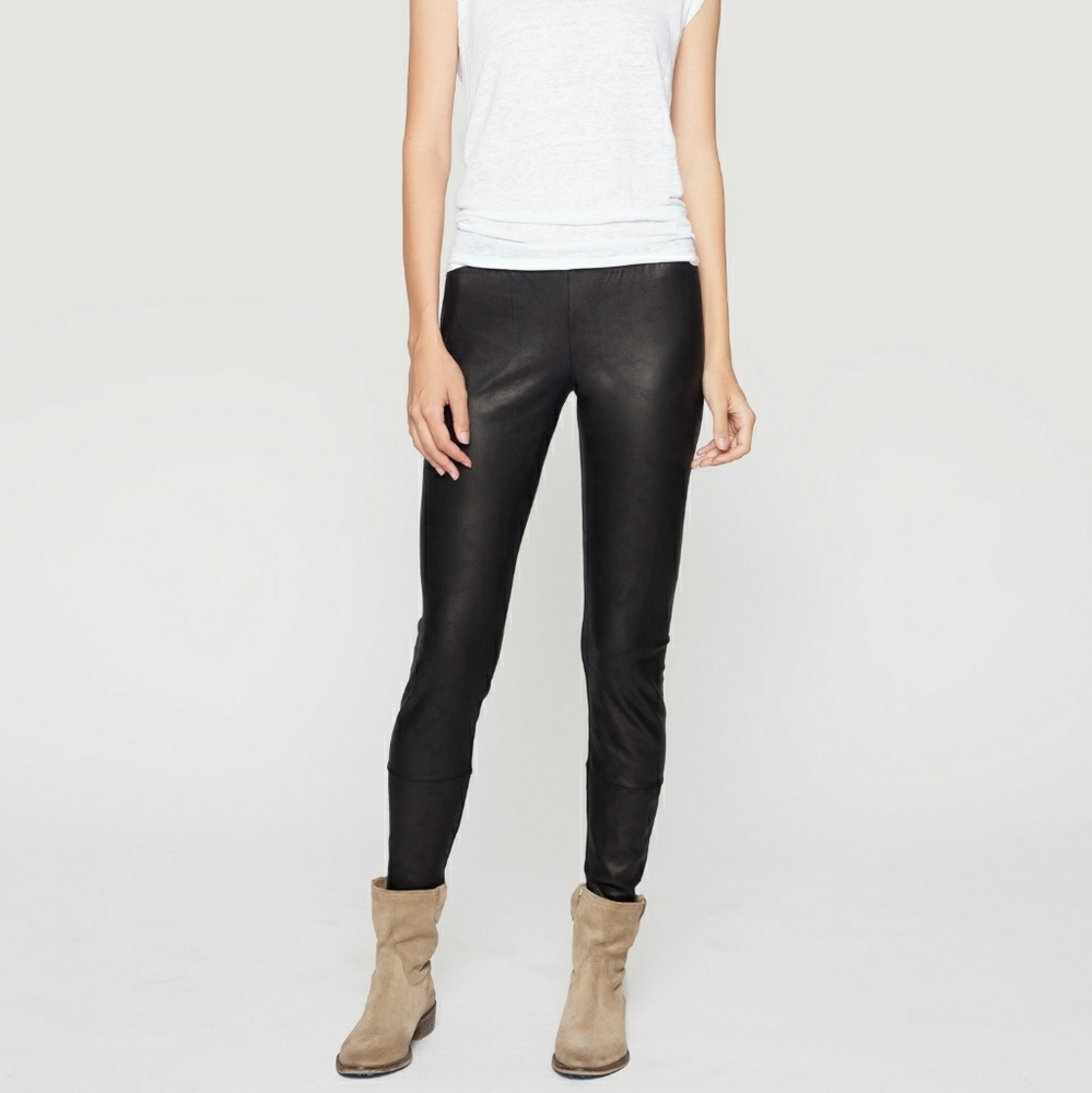 Johnny Was black vegan leather leggings